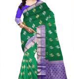 :   Woven  Cotton Soft  Saree New 2025 (Green&Blue)