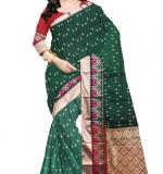 :   Woven  Cotton Soft  Saree New 2025 (Green&Myrun)
