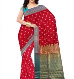 Woven  Cotton Soft  Saree New 2025 (Red&Blue ) MH