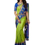 SREE KUMARAN Women's Kanchipuram Silk Pure Pattu Sarees With Blouse