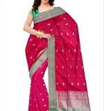 : Woven Narayanpet Saree  (Red)