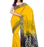 BANARASI Paithani Art Silk Saree (Yellow)