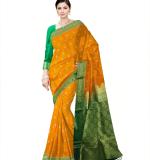 Banarasi Silk Blend Saree  (Oreng) Art Silk Sarees