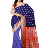 Rani Blie Paithani Silk Saree (Blue & Pink )