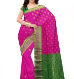 Woven Kanjivaram Cotton Soft  Saree (Pink&Green)