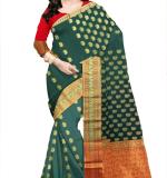 :   Woven Kanjivaram Cotton Soft  Saree (Pink&Green)