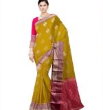 Woven Kanjivaram Cotton Soft  Saree (Myrun& Pink)