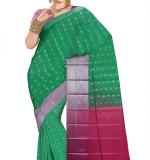 :   Woven  Soft  soft  Cotton  Saree New ( Green Cotton )
