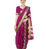 Aradhana Fashion Women's Engrossing Readymade Cotton Nauvari Saree with Blouse Piece