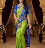 SREE KUMARAN Women's Kanchipuram Silk Pure Pattu Sarees With Blouse