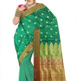 Soft Finished Green color LICHI Silk