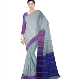 Grey & Blue Art Silk Sarees