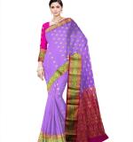 Rani Blie Paithani Silk Saree (Blue & Pink )