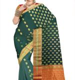 :   Woven Kanjivaram Cotton Soft  Saree (Pink&Green)