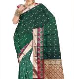 :   Woven  Cotton Soft  Saree New 2025 (Green&Myrun)