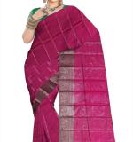 :   Woven  Soft  Cotton Saree New (Green & Pink )