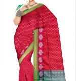Banarasi Satin, Silk Blend Saree  (Red)