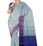 Grey & Blue Art Silk Sarees