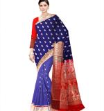 Rani Blie Paithani Silk Saree (Blue & Pink )
