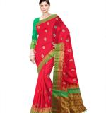 :   Woven Kanjivaram Cotton Silk Saree  (Red)