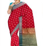 Woven  Cotton Soft  Saree New 2025 (Red&Blue ) MH