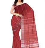 Woven  Soft  Cotton Saree New ( Dark Pink )
