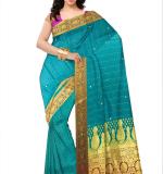 Kanjivaram Silk Blend Saree (Green )