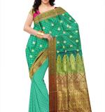 Soft Finished Green color LICHI Silk