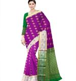 Paithani Art Silk Saree  (Purple)