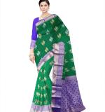 :   Woven  Cotton Soft  Saree New 2025 (Green&Blue)