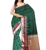 :   Woven  Cotton Soft  Saree New 2025 (Green&Myrun)