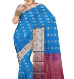 Woven  Cotton Soft  Saree New 2025 (Blue&Pink )