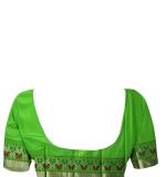 Women's Banarasi Poly Silk Saree (Blue & Green )