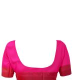 MOON Jamdani Pure Cotton Saree  (Pink, Black)