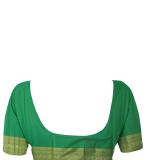 Women Red & Green Woven Design Zari Silk Cotton Banarasi Saree