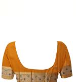 : Saree with Patterned Weave  (Blue&Gold)