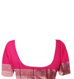 Woven Kanjivaram Cotton Soft  Saree (Myrun& Pink)