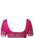 :   Woven  Cotton Soft  Saree (Green & Dark Pink)
