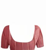 Woven  Soft  Cotton Saree New ( Dark Pink )