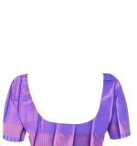 Woven  Soft  Cotton Saree New ( Pink & Blue )