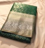 :  Resham   Banarsi  Saree  (Grey)