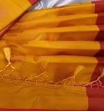 :  Pure Cotton Saree  (Yellow, Red)