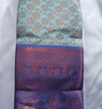 Grey & Blue Art Silk Sarees