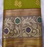 Embellished Kanjivaram Silk Blend Saree  (Multicolor, Yellow, pink)
