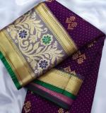 Paithani Art Silk Saree  (Purple)