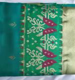 Women's Banarasi Poly Silk Saree (Blue & Green )