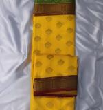 Handloom Pure Cotton Pallu Design Tangail Saree Pink&Yellow