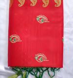 :   Woven Kanjivaram Cotton Silk Saree  (Red)
