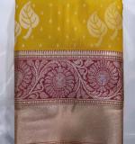 Woven Kanjivaram Cotton Soft  Saree (Myrun& Pink)
