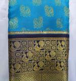 Woven tamilnadu Cotton Soft  Saree (Blue & Dark Pink)